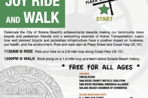 Solana Beach Joy Ride and Walk Sunday, September 28