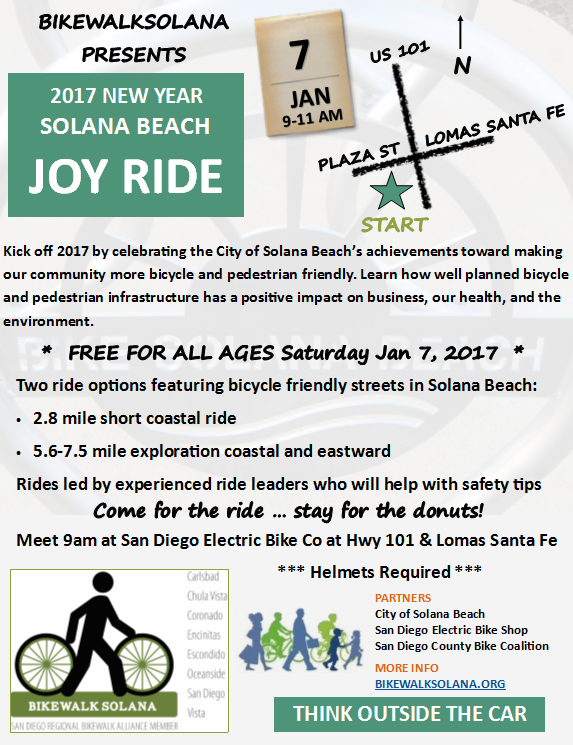 Solana Beach New Year Joy Ride 2017
