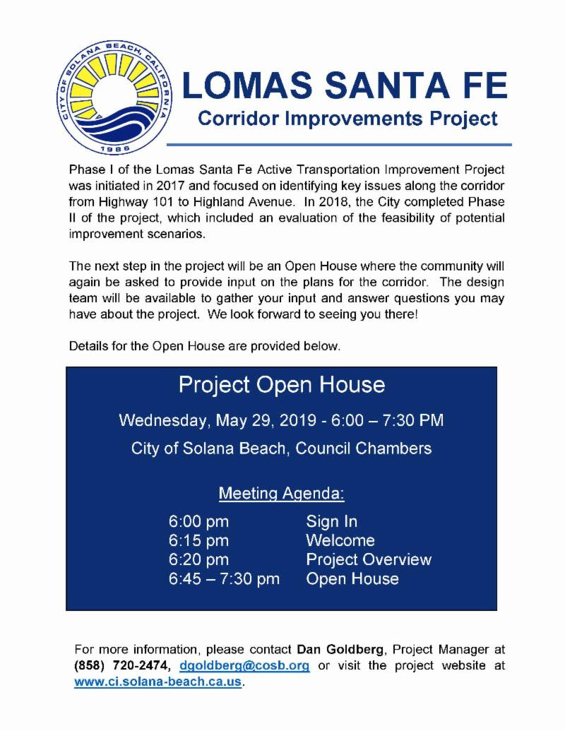 Lomas Santa Fe Corridor Improvement Workshop May 29