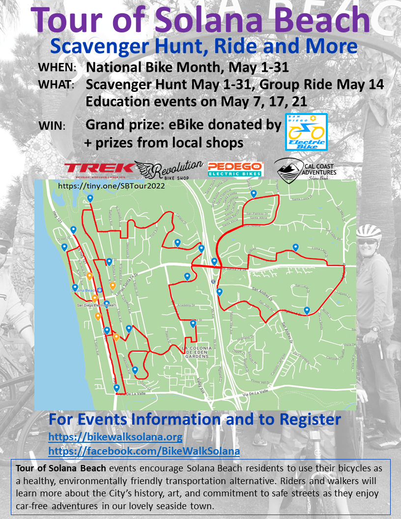 May is Bike Month: BikeWalkSolana Events for 2022