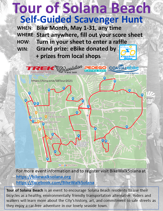 May is Bike Month: Tour of Solana Beach Scavenger Hunt